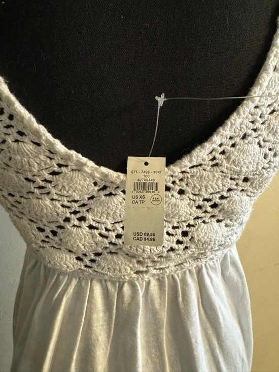 aerie White Crochet Boho Maxi Dress - Picture 6 of 8